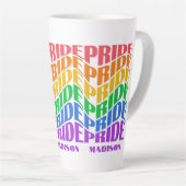 Tasse Latte Custom Name Pride (Angle droit)