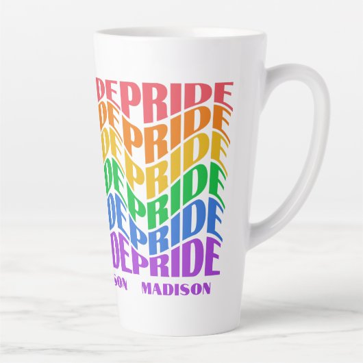 Tasse Latte Custom Name Pride (Droite)