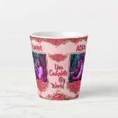 Tasse Latte Custom Photo Online Dating Valentines Coffee (Devant)