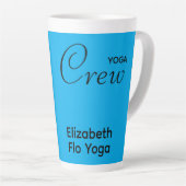 Tasse Latte Custom Print Yoga Crew Azure Blue (Angle droit)