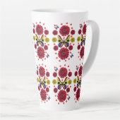 Tasse Latte Custom Spring Butterfly Floral Gift  (Angle droit)