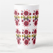 Tasse Latte Custom Spring Butterfly Floral Gift  (Devant)