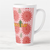 Tasse Latte Custom Spring Flower Women's Day Pattern  (Droite)