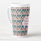 Tasse Latte Custom turtle pattern  (Angle gauche)