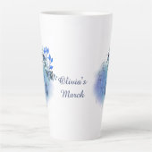 Tasse Latte Customisé, mars, Aquamarine Serenity (Devant)