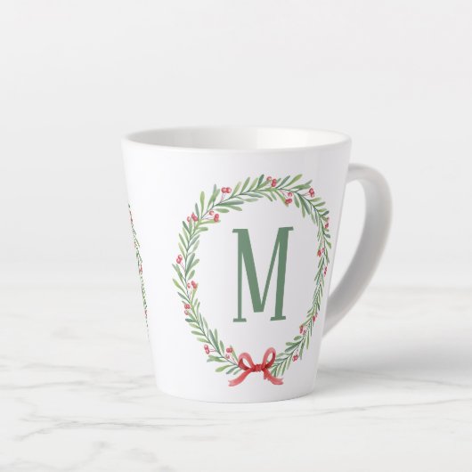 Tasse Latte Customizable Holiday Letter and Gift Stickers (Angle droit)