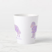 Tasse Latte Customizable Pastel Purple Cavalier King Charles   (Devant)