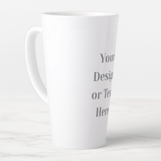 Tasse Latte Customizable Your Design or Text Here Personalized (Angle gauche)