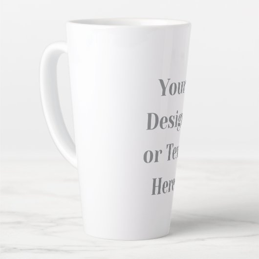 Tasse Latte Customizable Your Design or Text Here Personalized (Angle gauche)