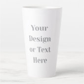 Tasse Latte Customizable Your Design or Text Here Personalized (Devant)