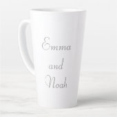 Tasse Latte Customize the names, initials and phrase Love Coff (Angle gauche)