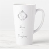 Tasse Latte Customize the names, initials and phrase Love Coff (Droite)