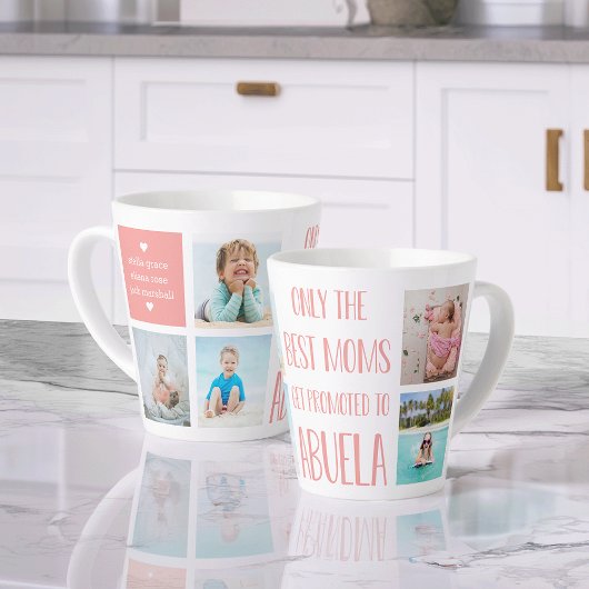 Tasse Latte Cute Abuela Grandchildren Photo et nom