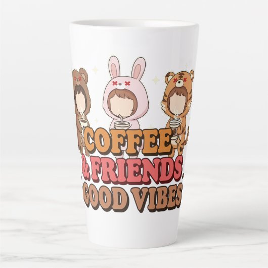 Tasse Latte Cute Animal Friends Coffee Lovers (Devant)