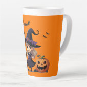 Tasse Latte Cute, anime sorcière Halloween (Angle droit)