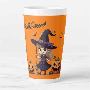 Tasse Latte Cute, anime sorcière Halloween