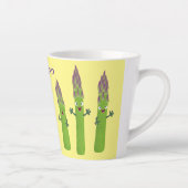 Tasse Latte Cute asperges chantant un trio végétal dessin anim (Droite)