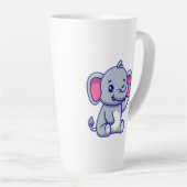 Tasse Latte Cute Baby Elephant Sitting Cartoon-23800 (Angle droit)