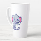 Tasse Latte Cute Baby Elephant Sitting Cartoon-23800 (Angle gauche)