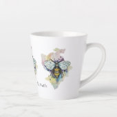 Tasse Latte Cute Bee And Rainbow Wash (Droite)