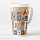 Tasse Latte Cute Bulldog Coffee Love (Angle droit)