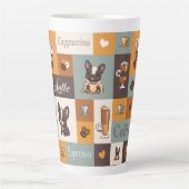 Tasse Latte Cute Bulldog Coffee Love (Devant)