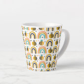 Tasse Latte Cute Bumble Bee et Rainbows Motif (Angle droit)