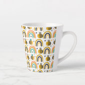 Tasse Latte Cute Bumble Bee et Rainbows Motif (Droite)
