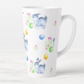 Tasse Latte Cute Bunny Easter Egg Pattern, Happy Easter (Droite)