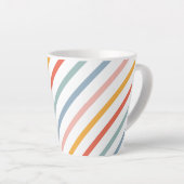 Tasse Latte Cute Candy Striped Diagonal (Angle droit)