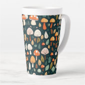 Tasse Latte Cute champignons feuille cottage design (Angle droit)