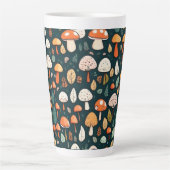 Tasse Latte Cute champignons feuille cottage design (Devant)
