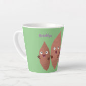 Tasse Latte Cute chantant des patates douces caricaturales lég (Angle gauche)
