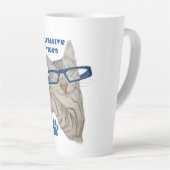 Tasse Latte Cute Chat Dessin Vibes Pawsitive Positivité (Angle droit)