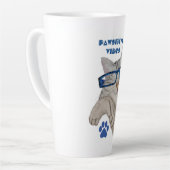Tasse Latte Cute Chat Dessin Vibes Pawsitive Positivité (Angle gauche)