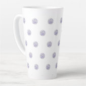 Tasse Latte Cute Chic Motif Lavande Polka Point (Angle gauche)