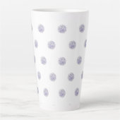 Tasse Latte Cute Chic Motif Lavande Polka Point (Devant)