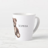 Tasse Latte Cute Chocolate Brown Teddy Bear (Angle droit)