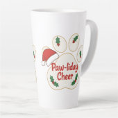 Tasse Latte Cute Christmas Pet Paw (Angle droit)