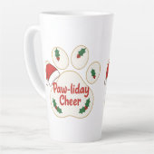 Tasse Latte Cute Christmas Pet Paw (Angle gauche)