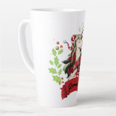 Tasse Latte Cute Christmas Unicorn Nom personnalisé (Angle gauche)