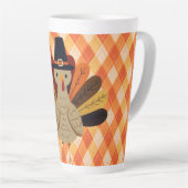 Tasse Latte Cute, classique/vintage Thanksgiving Turquie (Angle droit)