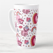 Tasse Latte Cute dog pattern for dog lovers (Angle gauche)