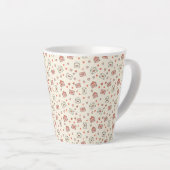 Tasse Latte Cute Envelopes & Hearts Seamless Valentine (Angle droit)