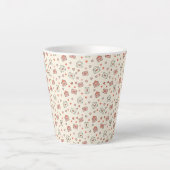 Tasse Latte Cute Envelopes & Hearts Seamless Valentine (Devant)