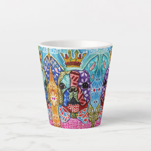 Tasse Latte Cute et coloré Boston Terrier Pop Art