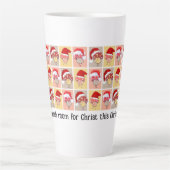 Tasse Latte Cute FAIRE BEAUCOUP DE PLACE POUR CHRIST Christmas (Devant)