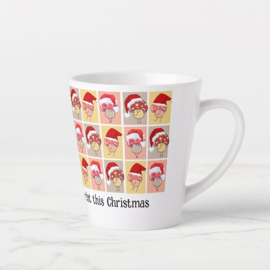 Tasse Latte Cute FAIRE BEAUCOUP DE PLACE POUR CHRIST Christmas (Droite)