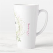 Tasse Latte Cute florale rose florale cuite latte (Droite)
