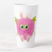 Tasse Latte Cute fluffy rabbit monster (Devant)